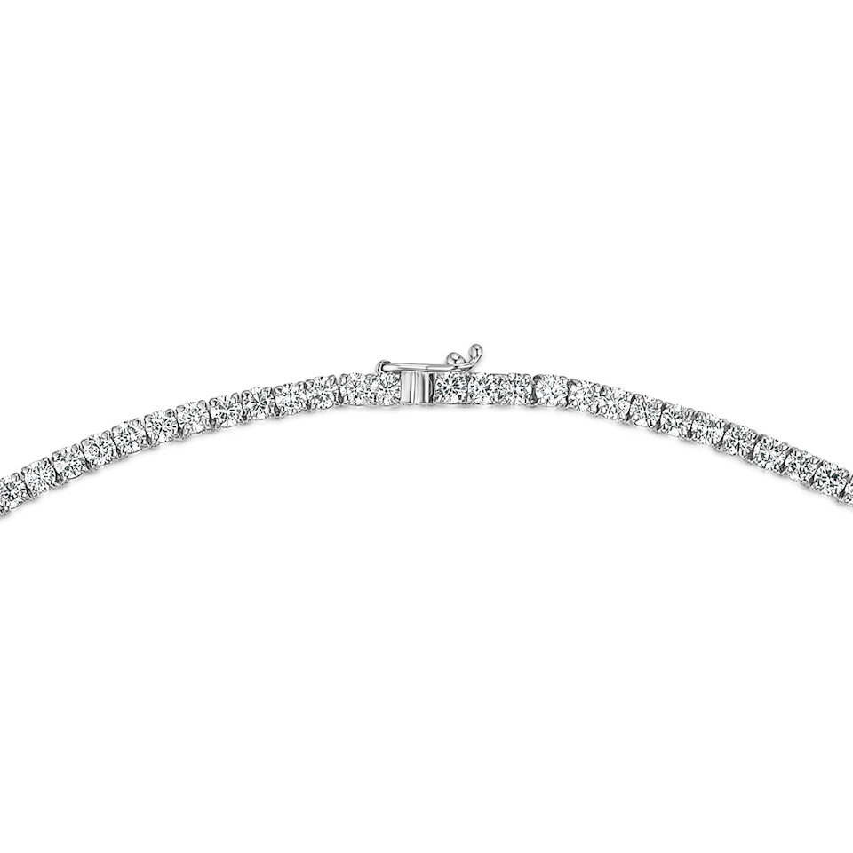 10.00ct Lab Diamond Tennis Necklace in 9K White Gold F/VS