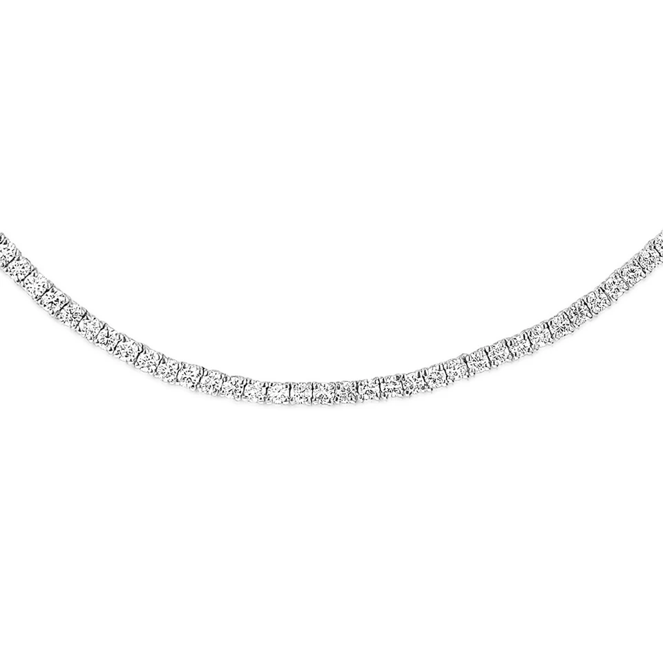6.00ct Lab Diamond Tennis Necklace in 9K White Gold F/VS