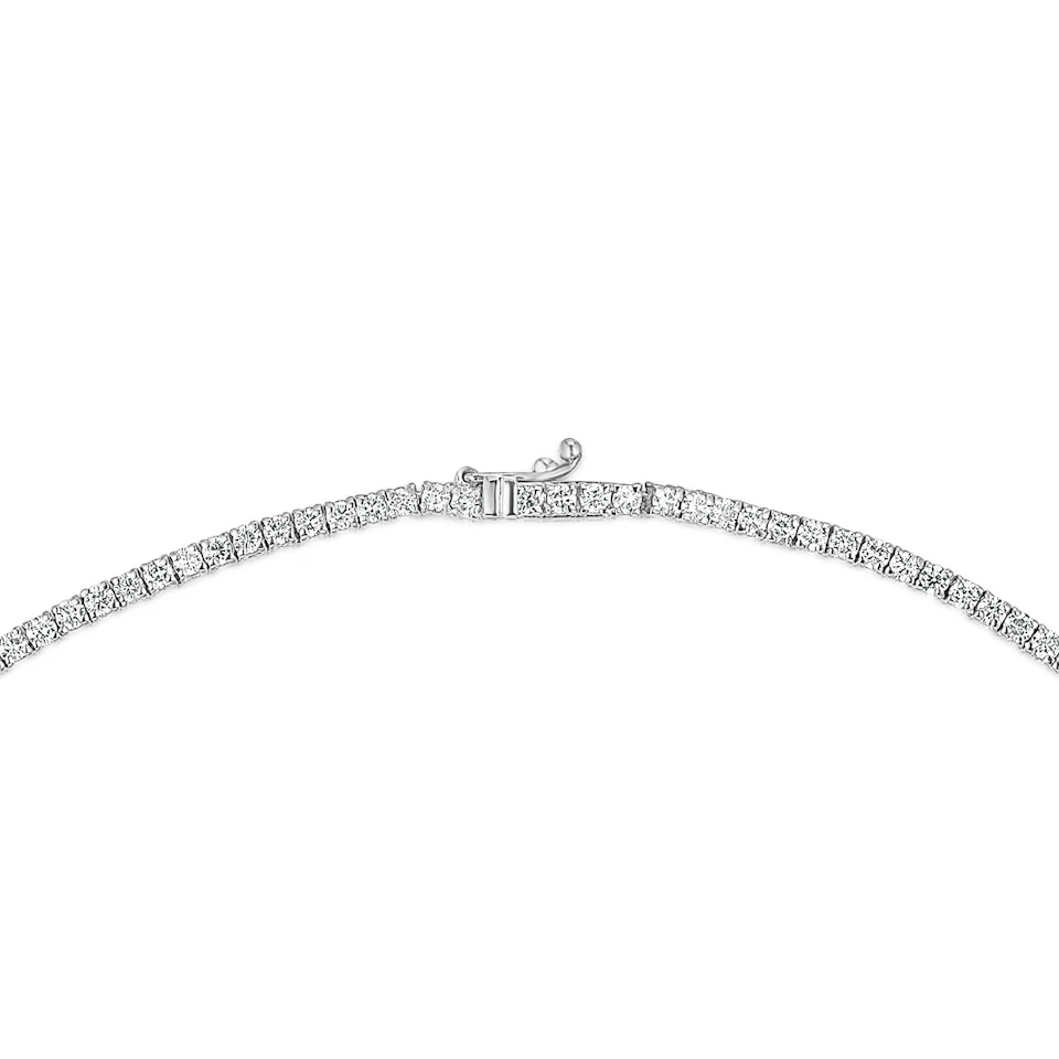 6.00ct Lab Diamond Tennis Necklace in 9K White Gold F/VS
