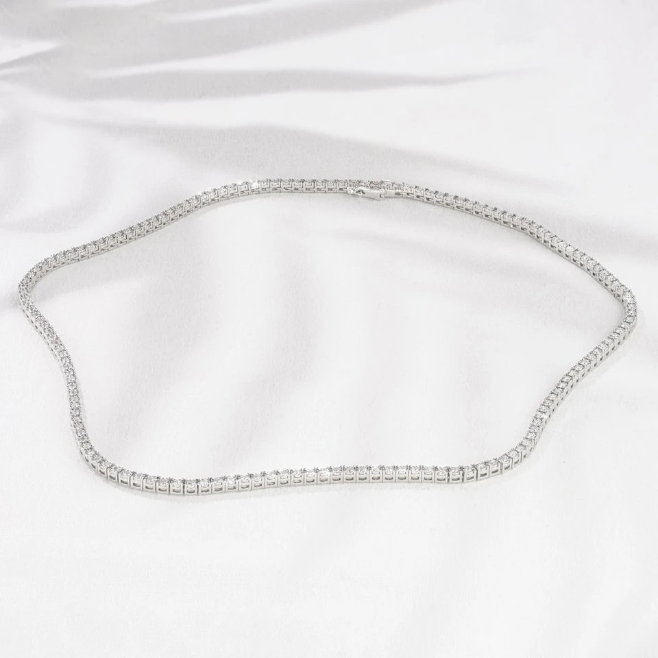 5.00ct Lab Diamond Tennis Necklace in 9K White Gold H/SI