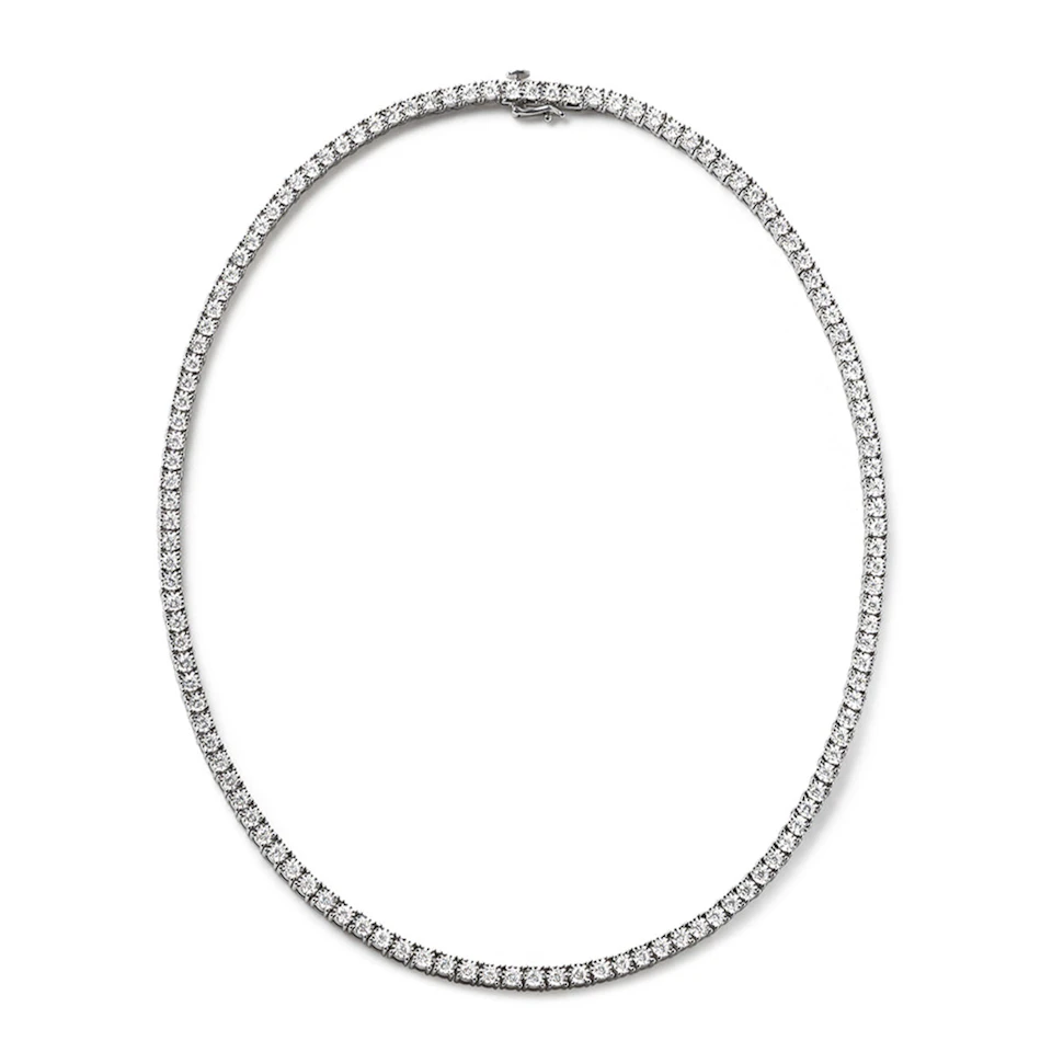 5.00ct Lab Diamond Tennis Necklace in 9K White Gold H/SI