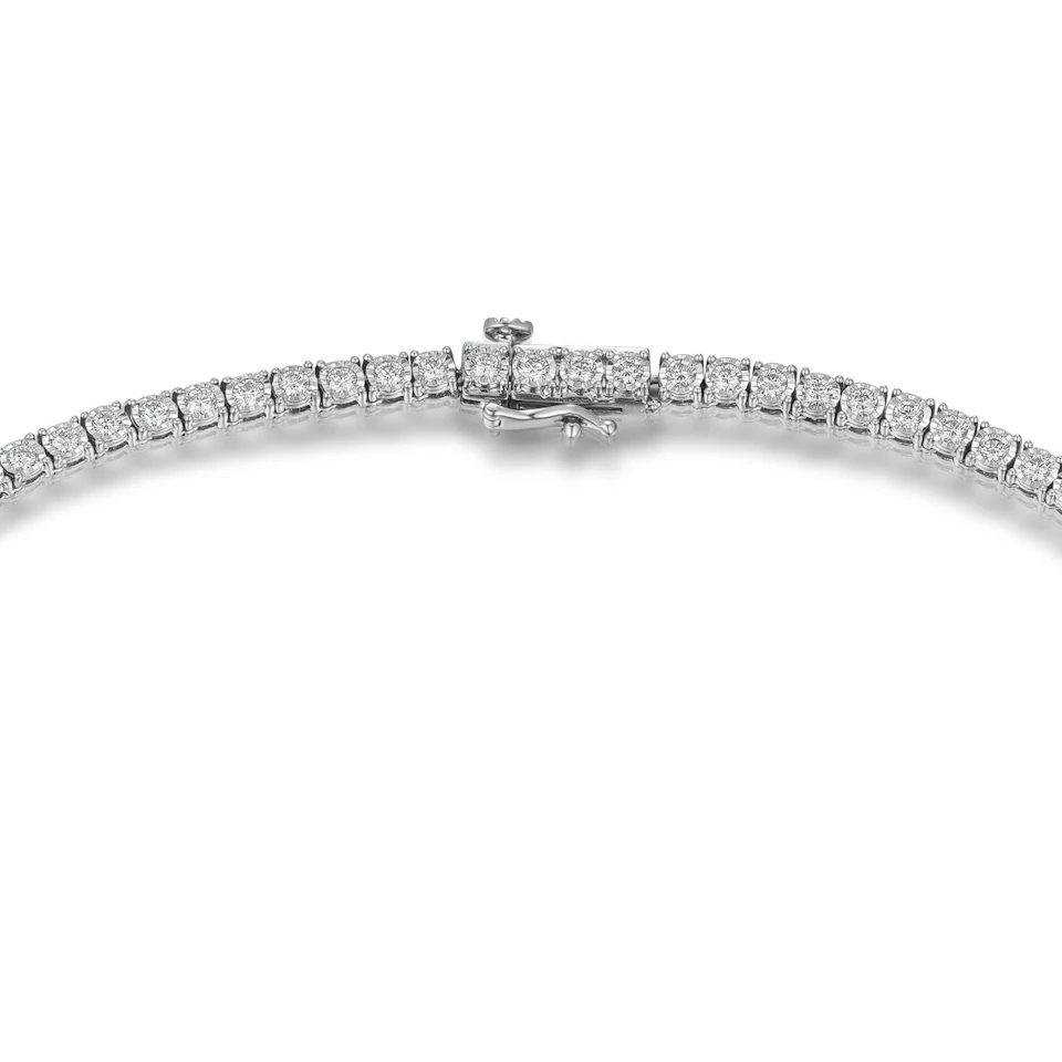7.00ct Lab Diamond Tennis Necklace in 9K White Gold HS/I
