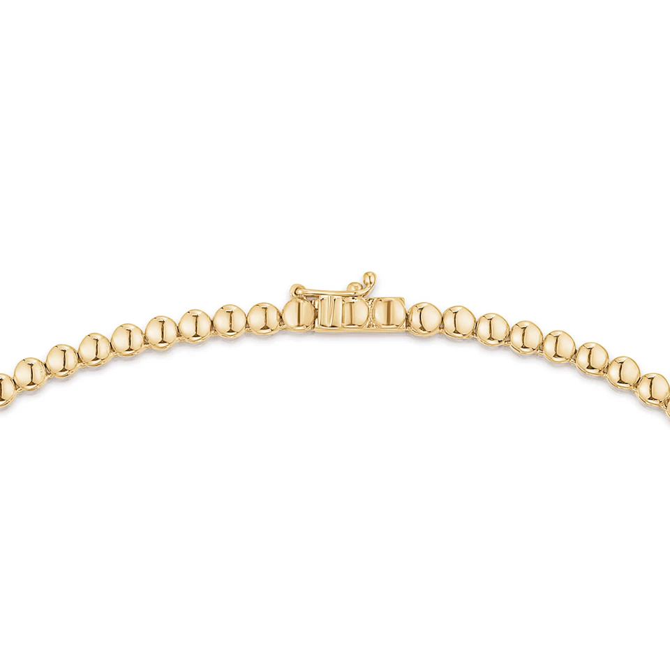 10.00ct Lab Diamond Tennis Necklace 3/4 Set in 9K Yellow Gold F/VS