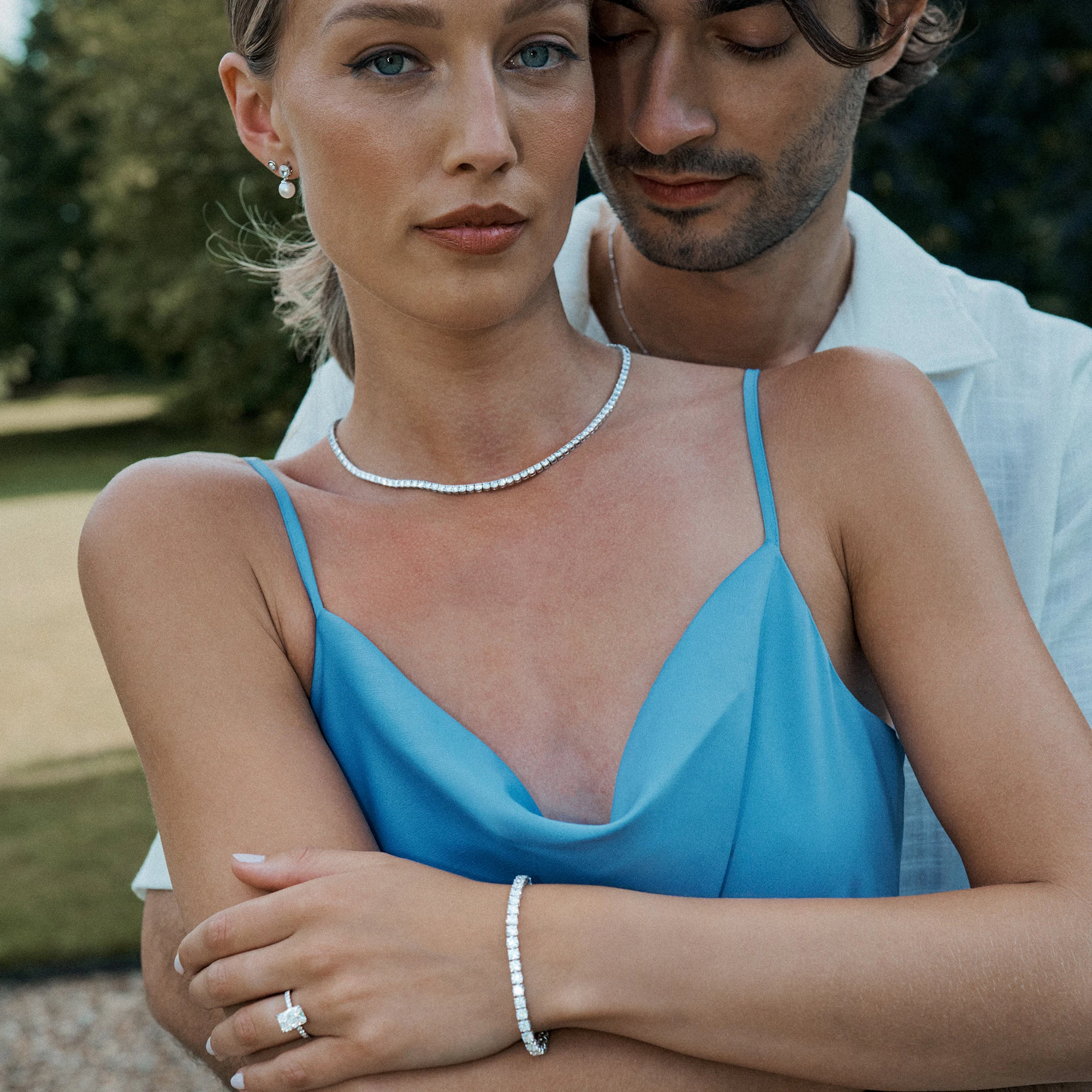 6ct HSI Lab Diamond Tennis Bracelet Claw Set in 9K White Gold