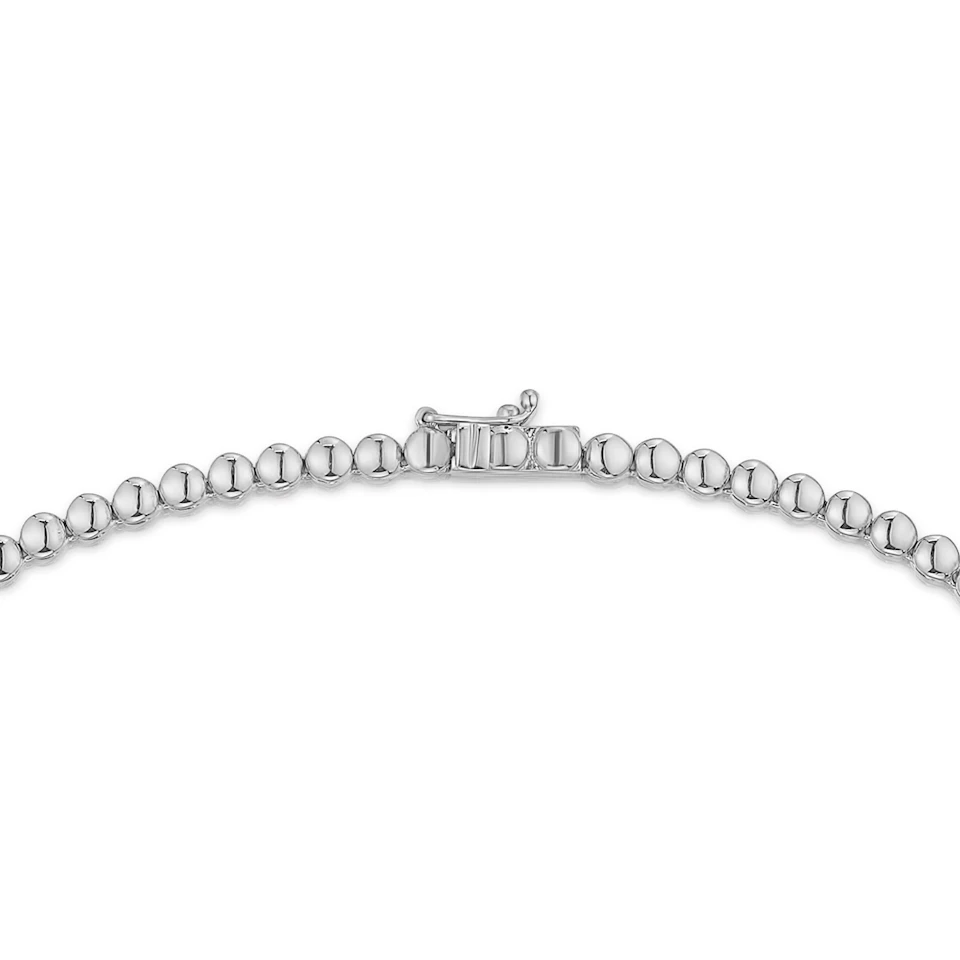10.00ct Lab Diamond Tennis Necklace 3/4 Set in 9K White Gold F/VS