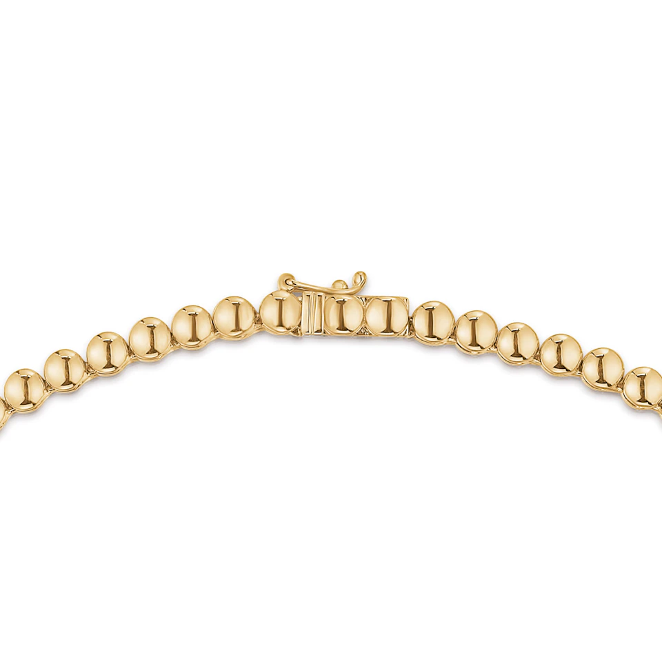 15.00ct Lab Diamond Tennis Necklace 3/4 Set in 9K Yellow Gold F/VS