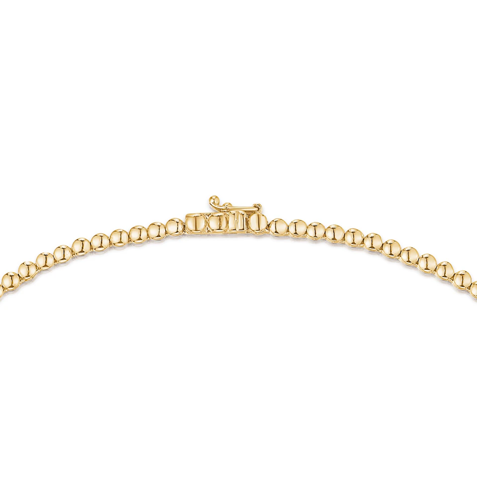 5.00ct Lab Diamond Tennis Necklace 3/4 Set in 9K Gold F/VS
