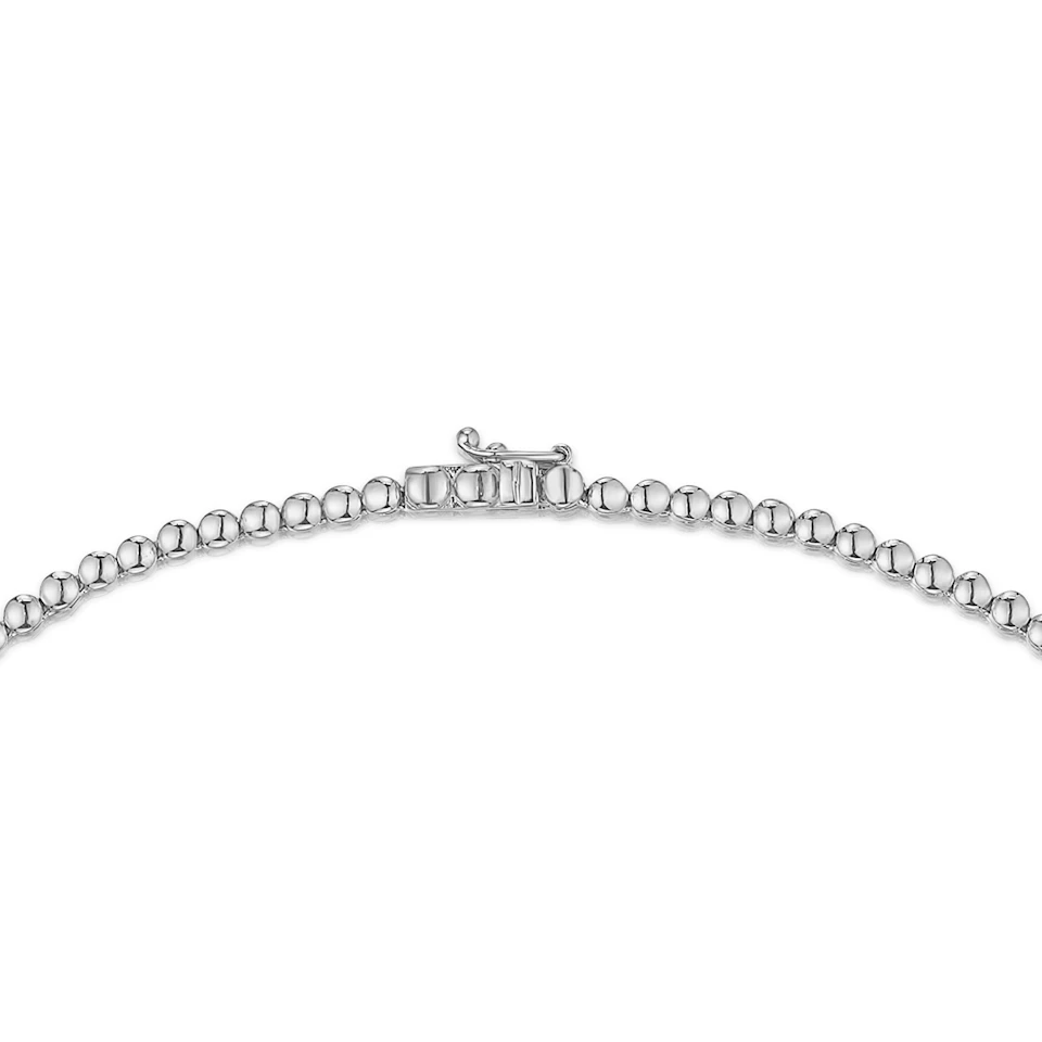 5.00ct Lab Diamond Tennis Necklace 3/4 Set in 9K White Gold F/VS