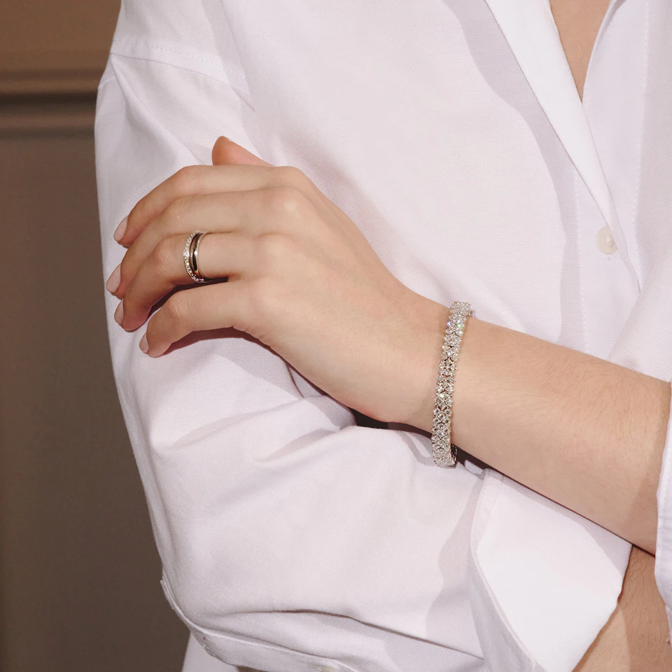 Evening Bracelet 8.11ct Lab Diamond 9K White Gold