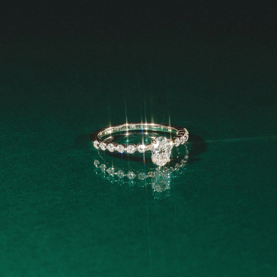 Solstice Oval Cut 0.80ct Lab Diamond Engagement Ring F/VS in 9k Gold
