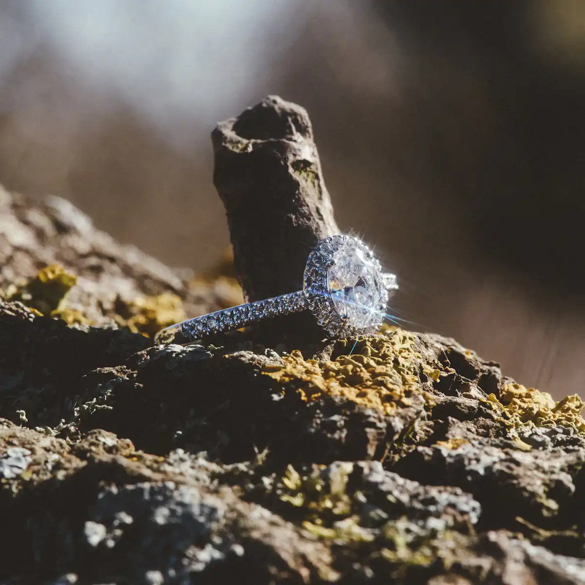 Georgina Lab Oval Diamond Halo Engagement Ring Platinum 1.00ct F/VS1