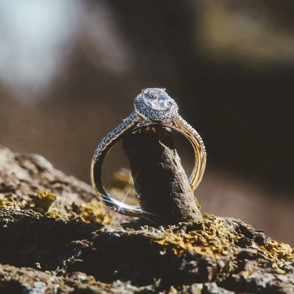 Georgina Lab Oval Diamond Halo Engagement Ring Platinum 1.00ct F/VS1