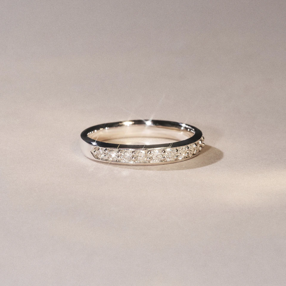 Lab Diamond Heritage Half Eternity Ring 0.30ct H/SI in 9K White Gold