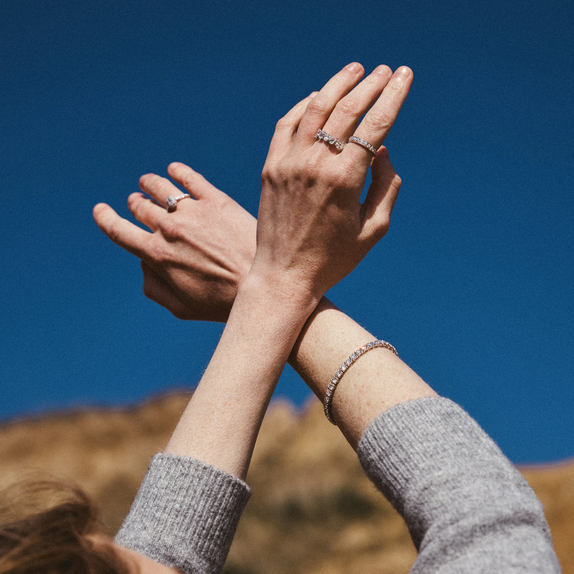 10ct Lab Diamond Tennis Bracelet Claw Set in 9K White Gold