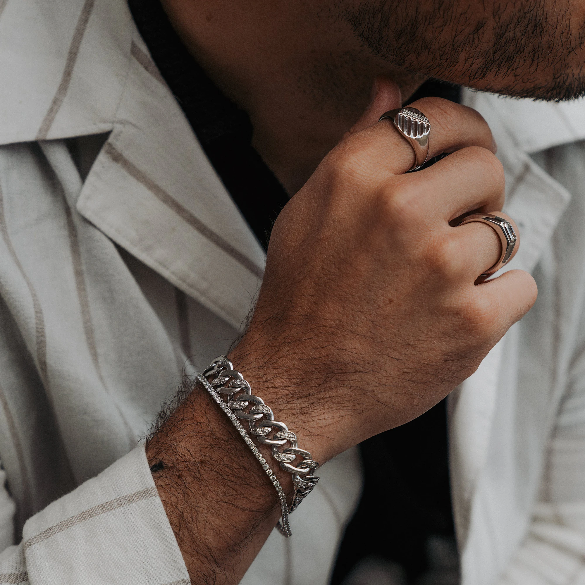 4ct Lab Diamond Tennis Bracelet Claw Set in 9K White Gold