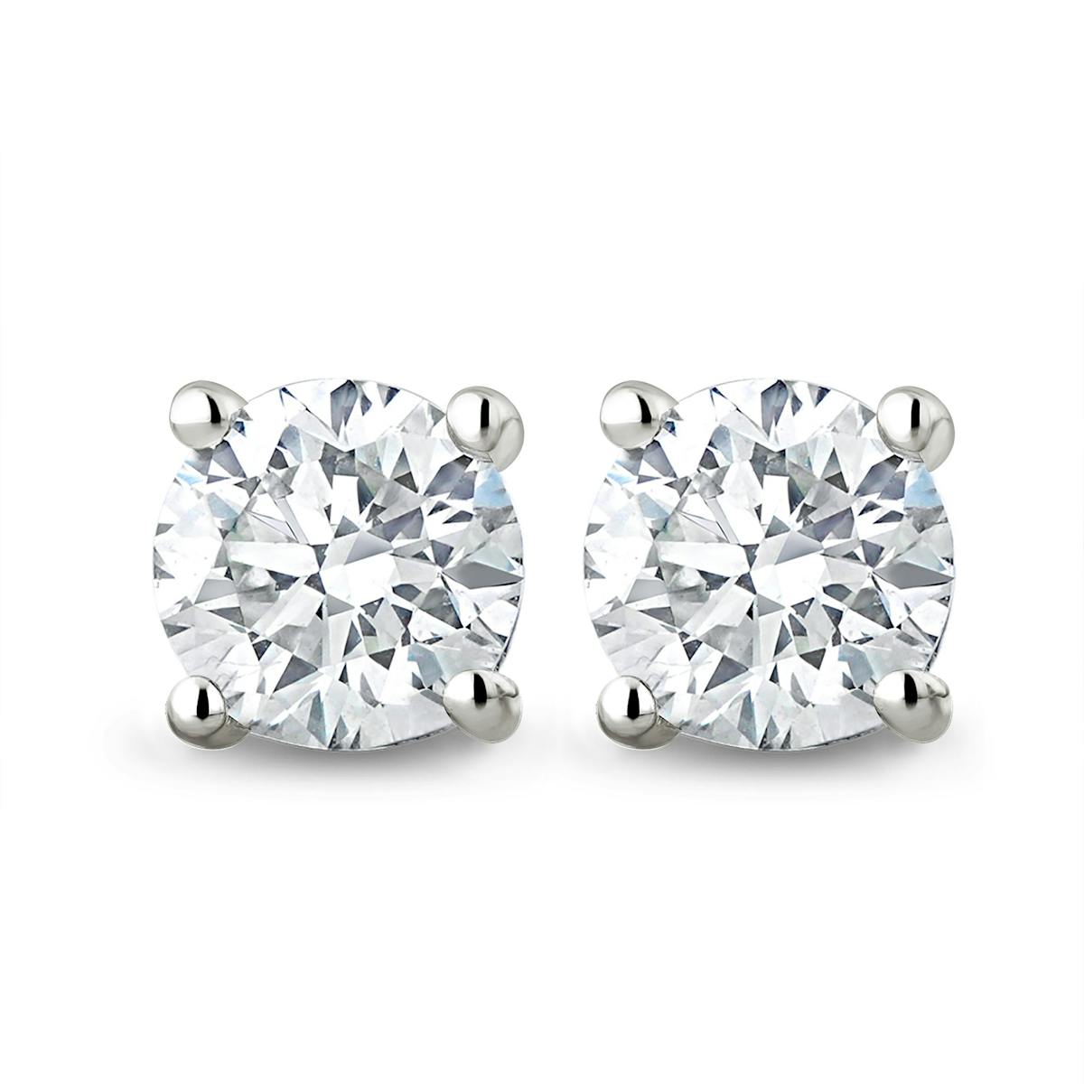Lab Diamond Stud Earrings 1.00CT F/VS1 Quality Set in Platinum - 5.1mm