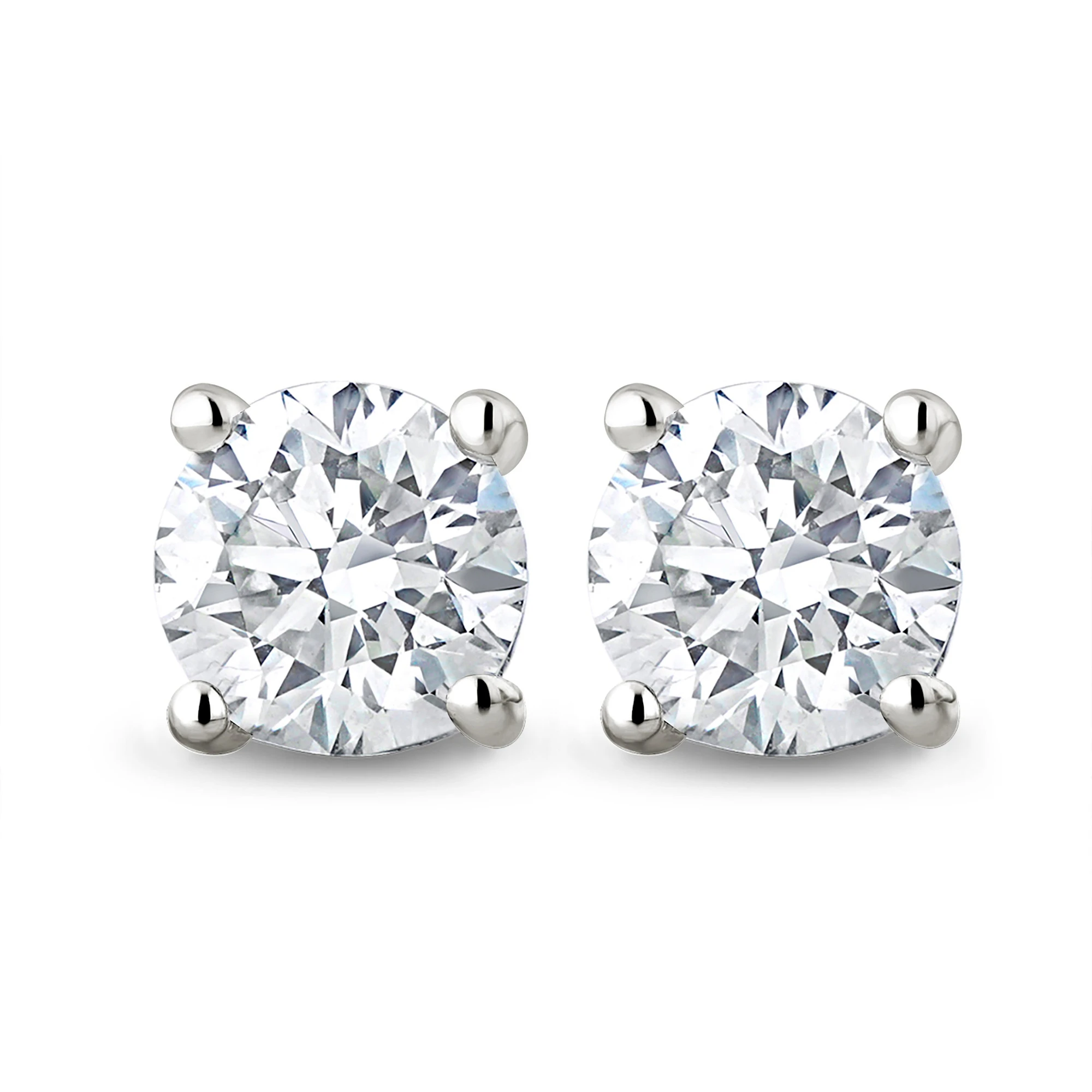 Diamond Earrings 1.00CT Studs H/SI Quality in Platinum - 5.1mm