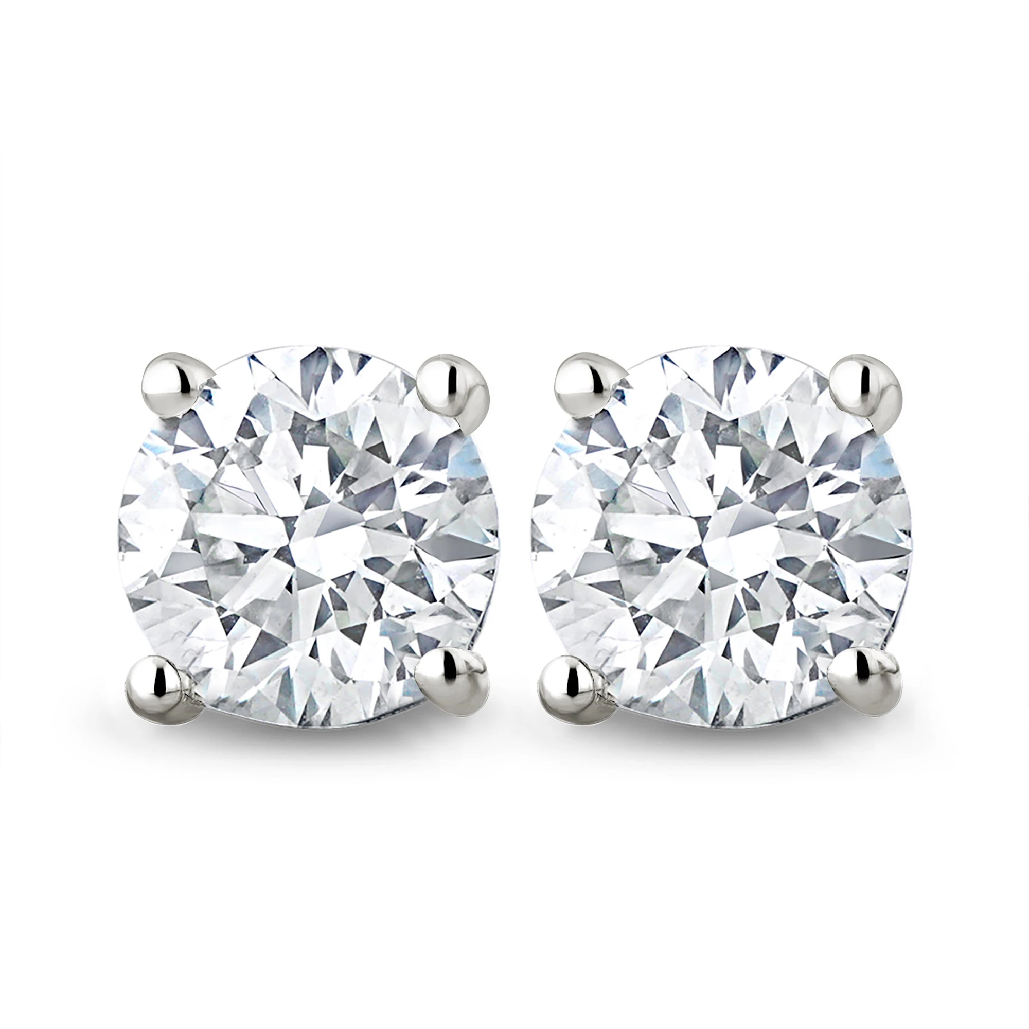 Lab Diamond Stud Earrings 1.50CT F/VS1 Quality 18K White Gold - 5.9mm