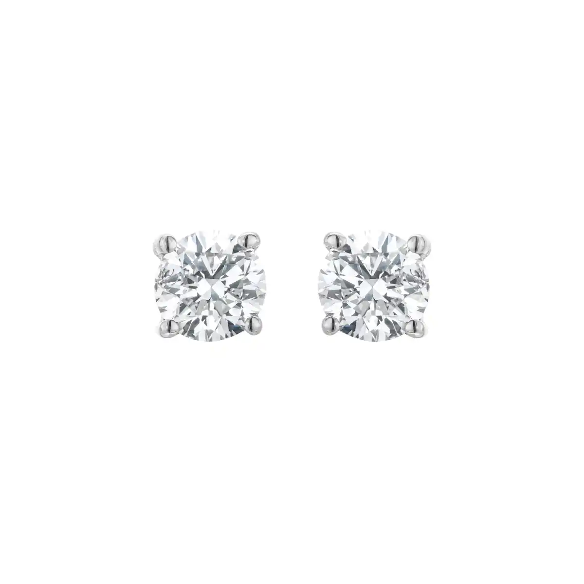 Lab Diamond Studs Earrings 0.30ct H/Si Quality in 9K White Gold - 3mm
