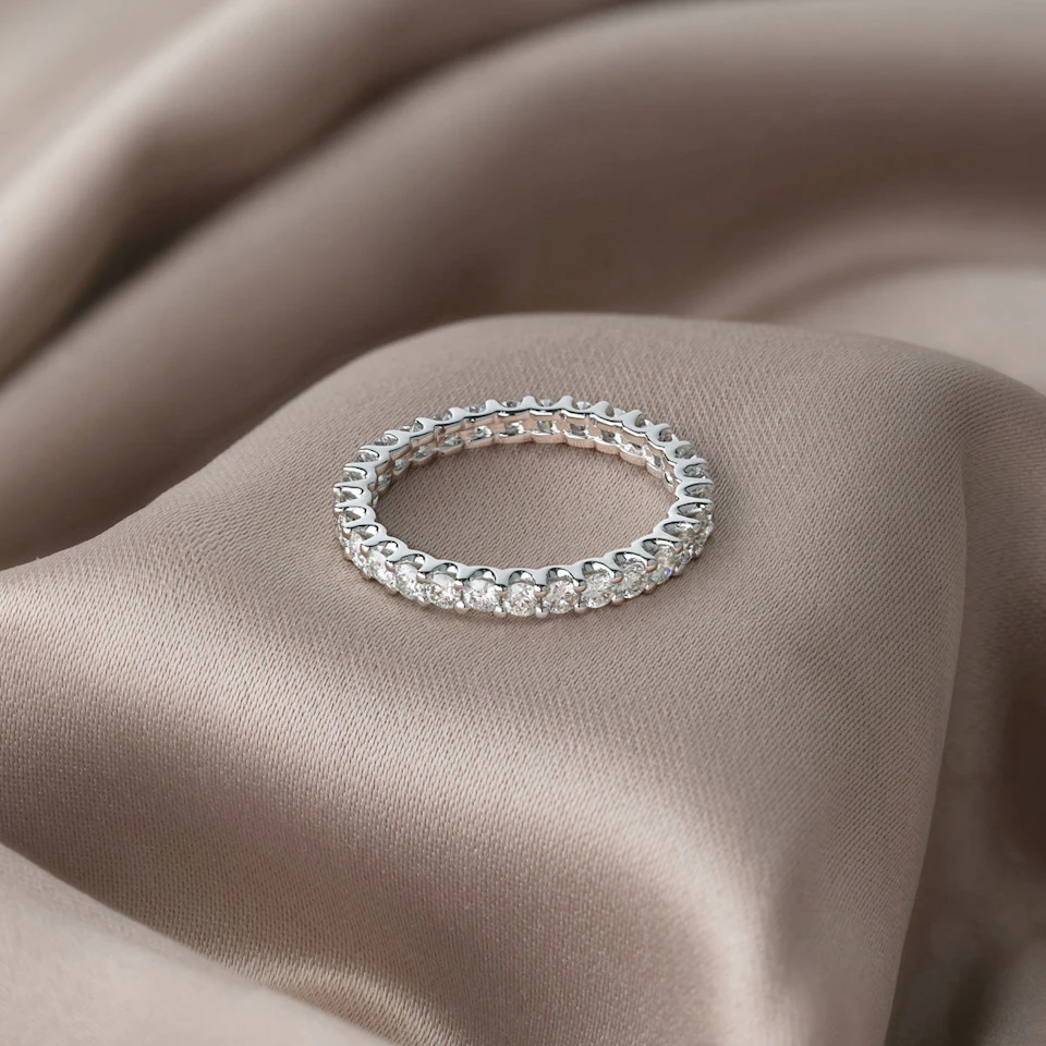 Eternity Ring Chloe Platinum Diamond 1.00ct H/Si