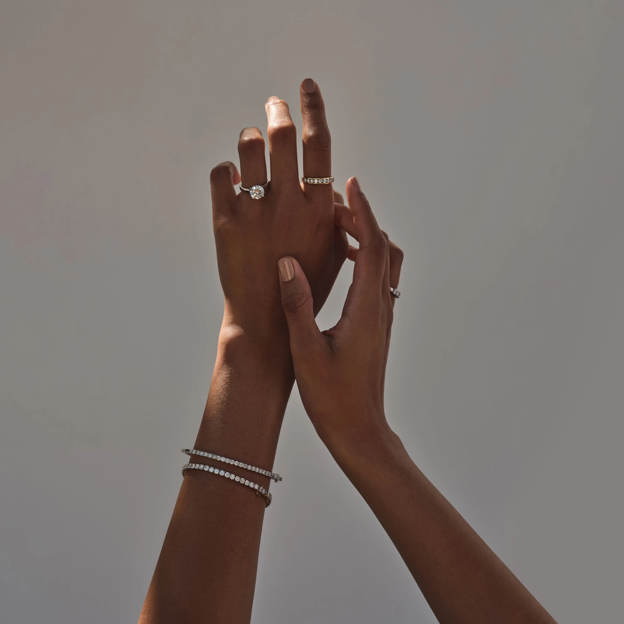 8ct Lab Diamond Tennis Bracelet Claw Set in 9K Yellow Gold