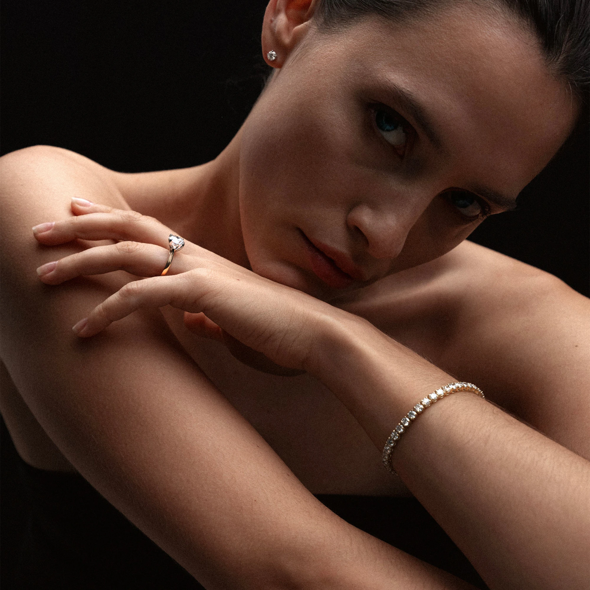 8ct Lab Diamond Tennis Bracelet Claw Set in 9K Yellow Gold