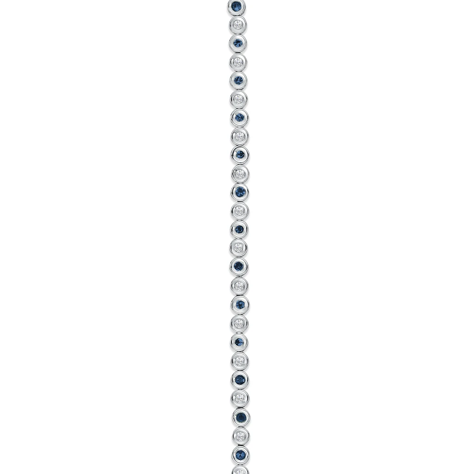 0.43ct Sapphire and 0.35ct Lab Diamond Bracelet in 925 Sterling Silver