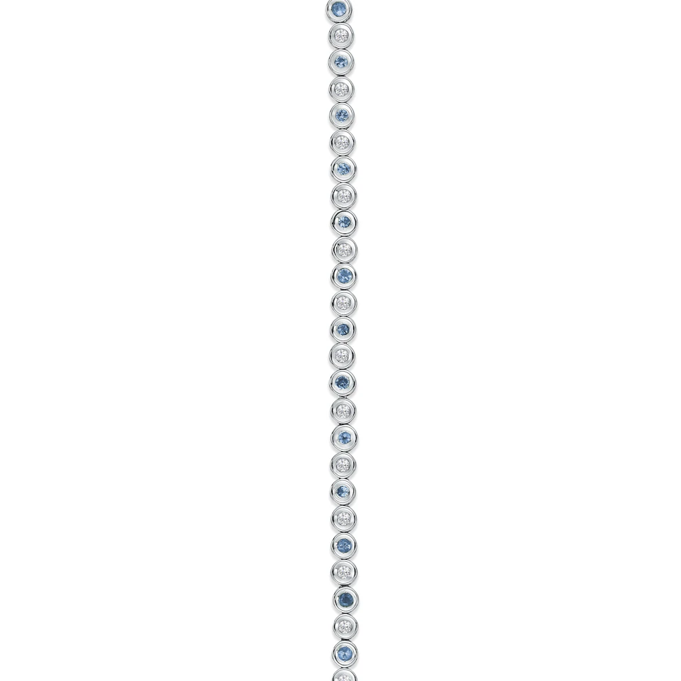 0.44ct Tanzanite and 0.35ct Lab Diamond Bracelet in 925 Sterling Silver