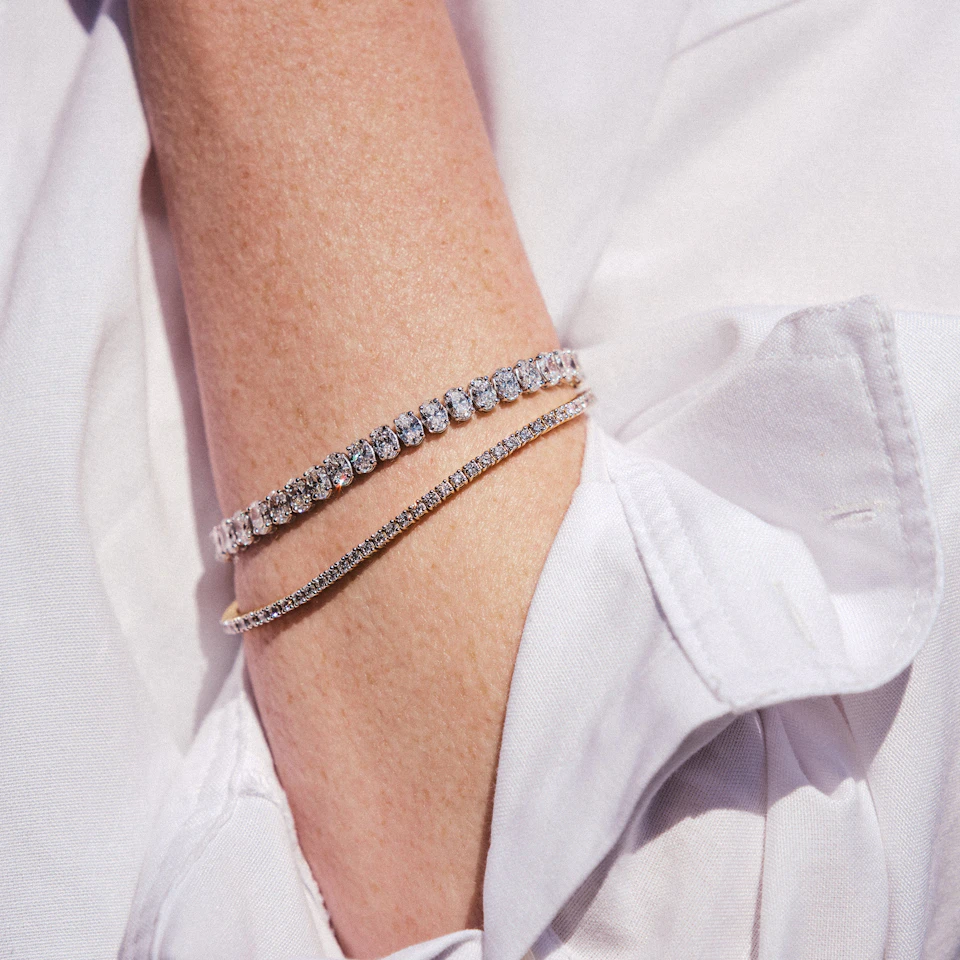 LUXE 12.00ct Lab Diamond Tennis Bracelet with IGI Certified Brilliant-Cut Diamonds in 18K White Gold