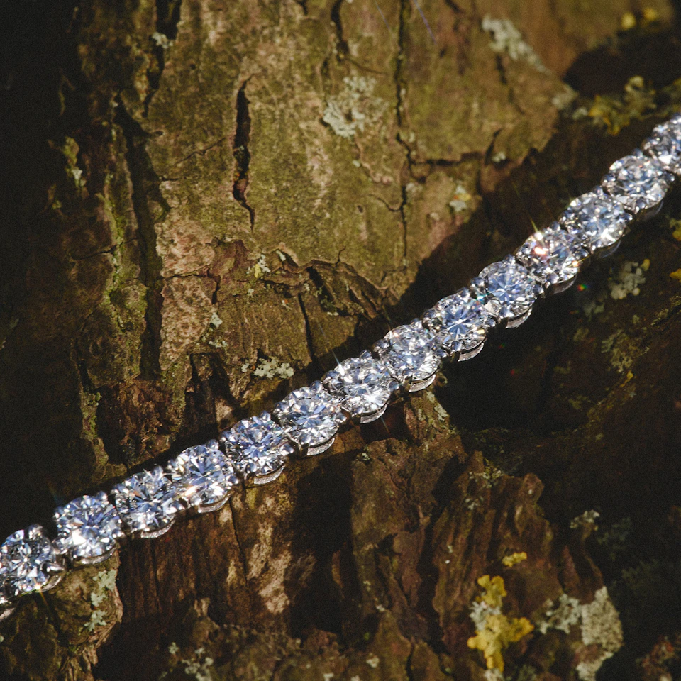 LUXE 19.00ct Lab Diamond Tennis Bracelet with IGI Certified Brilliant-Cut Diamonds in 18K White Gold