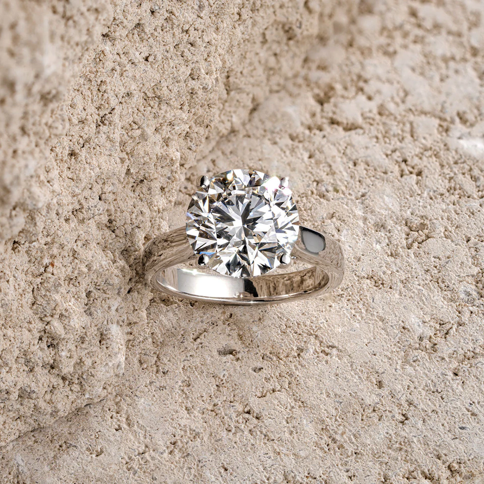 Elysia 5.00ct Lab Diamond Round Cut Engagement Ring in Platinum G/VS1