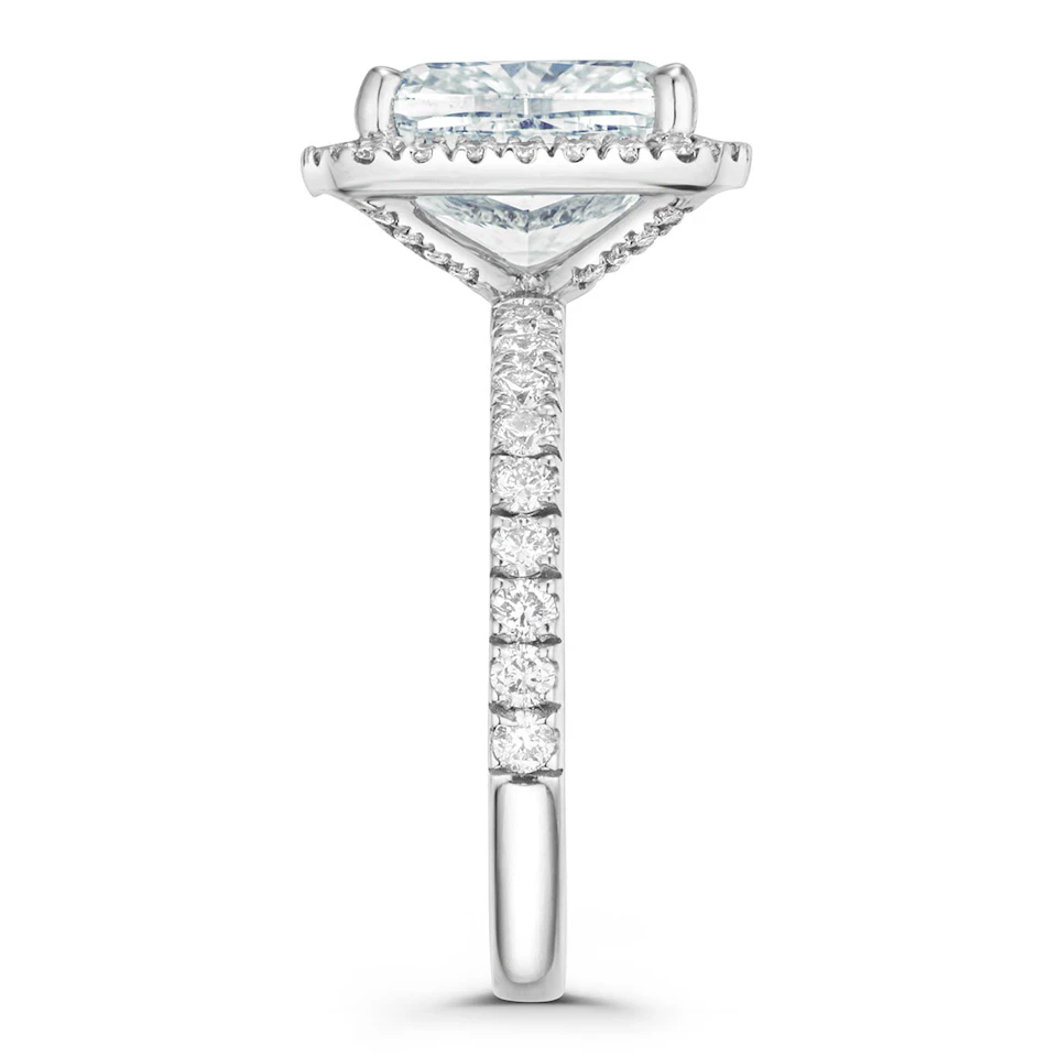 Beatrice 5.75ct Lab Diamond Cushion Cut Engagement Ring in Platinum G/VS1
