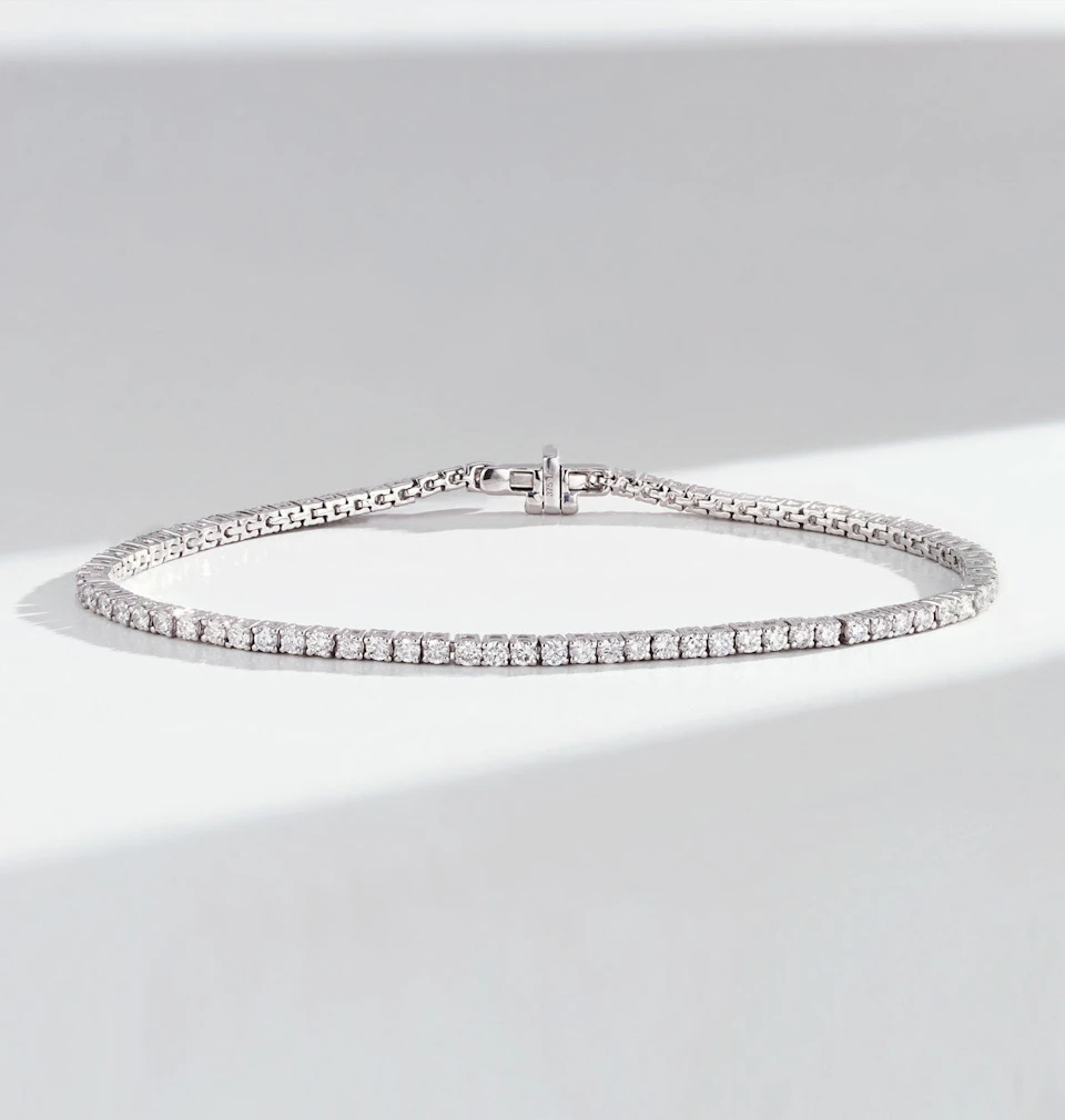 Diamond Tennis Bracelet Chloe 3.00ct H/Si Claw Set in 18K White Gold