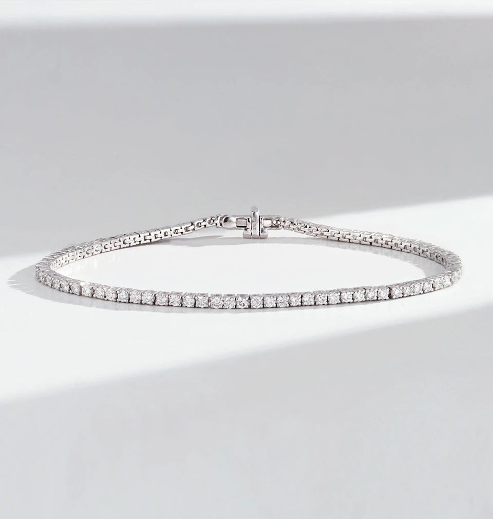 Diamond Tennis Bracelet Chloe 4.00ct Premium Claw Set 18K White Gold