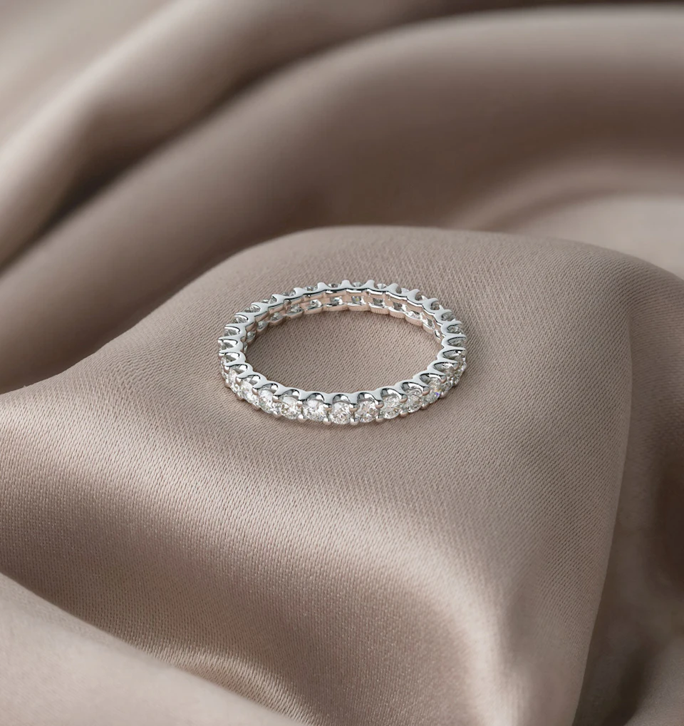 Eternity Ring Chloe 18K White Gold Diamond 1.00ct G/Vs