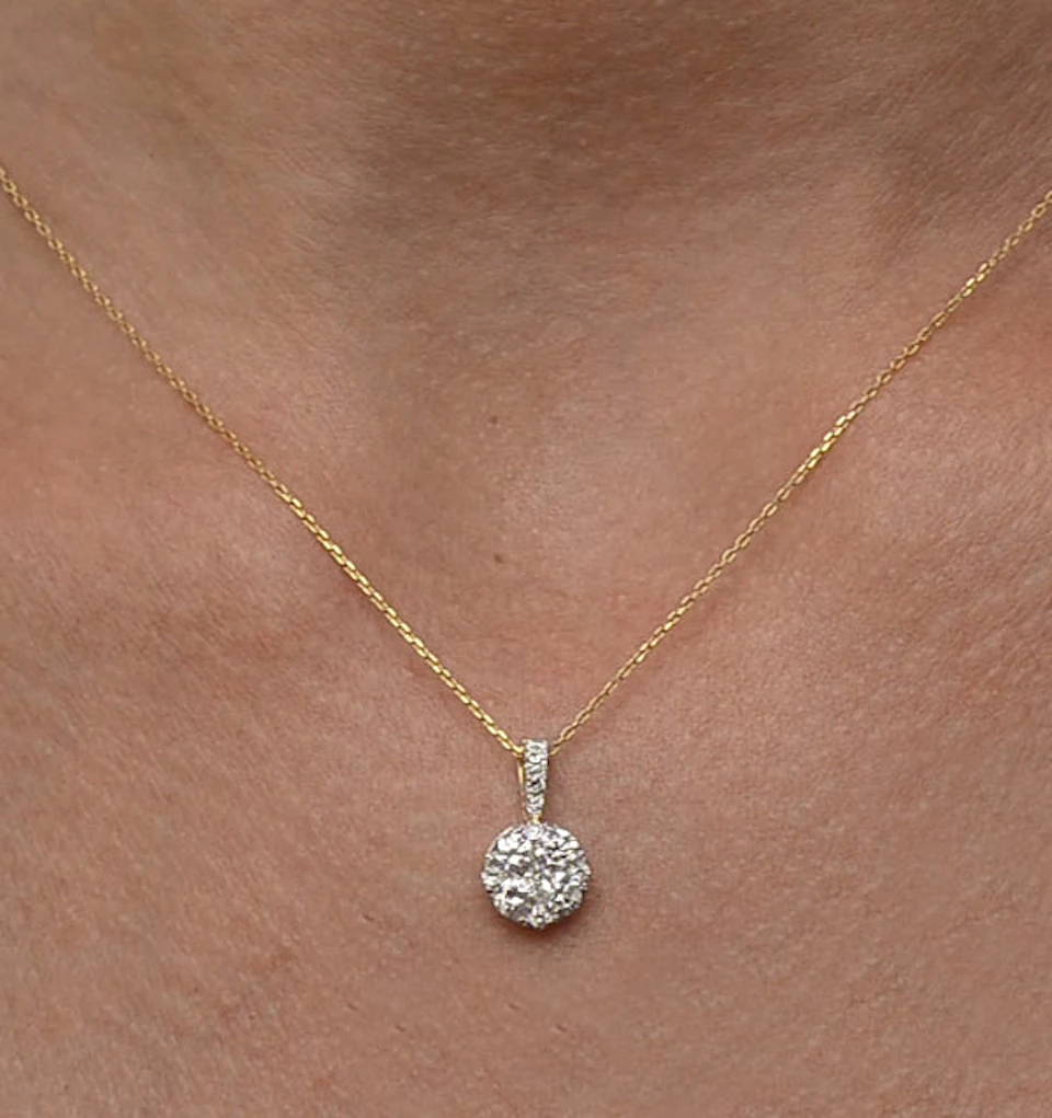 Diamond Moyen Galileo 1CT Pendant Necklace in 18K Gold - R4647