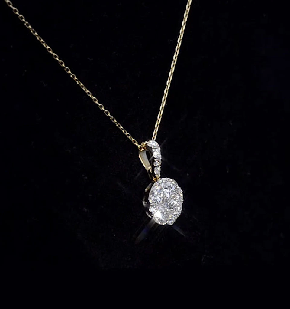 Diamond Moyen Galileo 1CT Pendant Necklace in 18K Gold - R4647