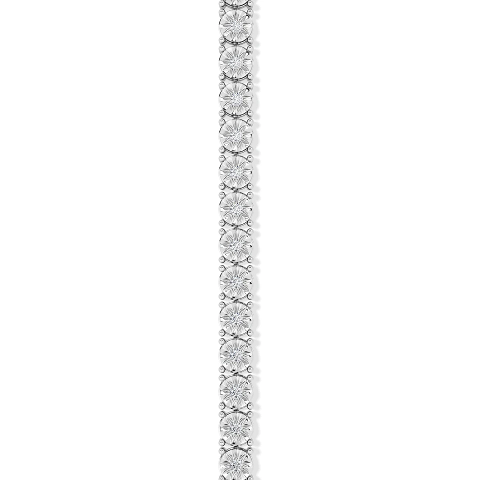 Brilliance Lab Silver Diamond Set 1.00ct Tennis Bracelet