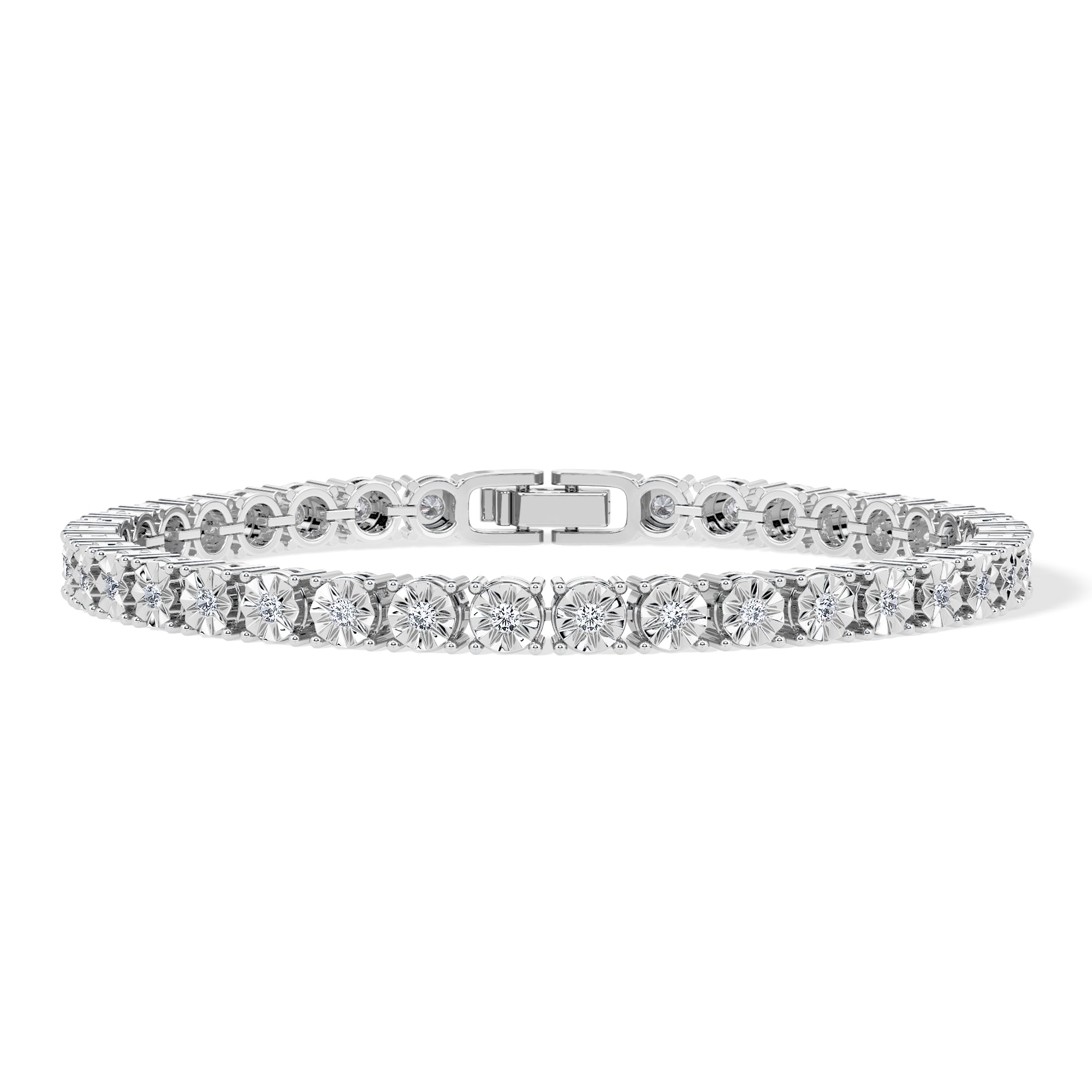 Silver Lab Diamond Set 1.00ct Tennis Bracelet