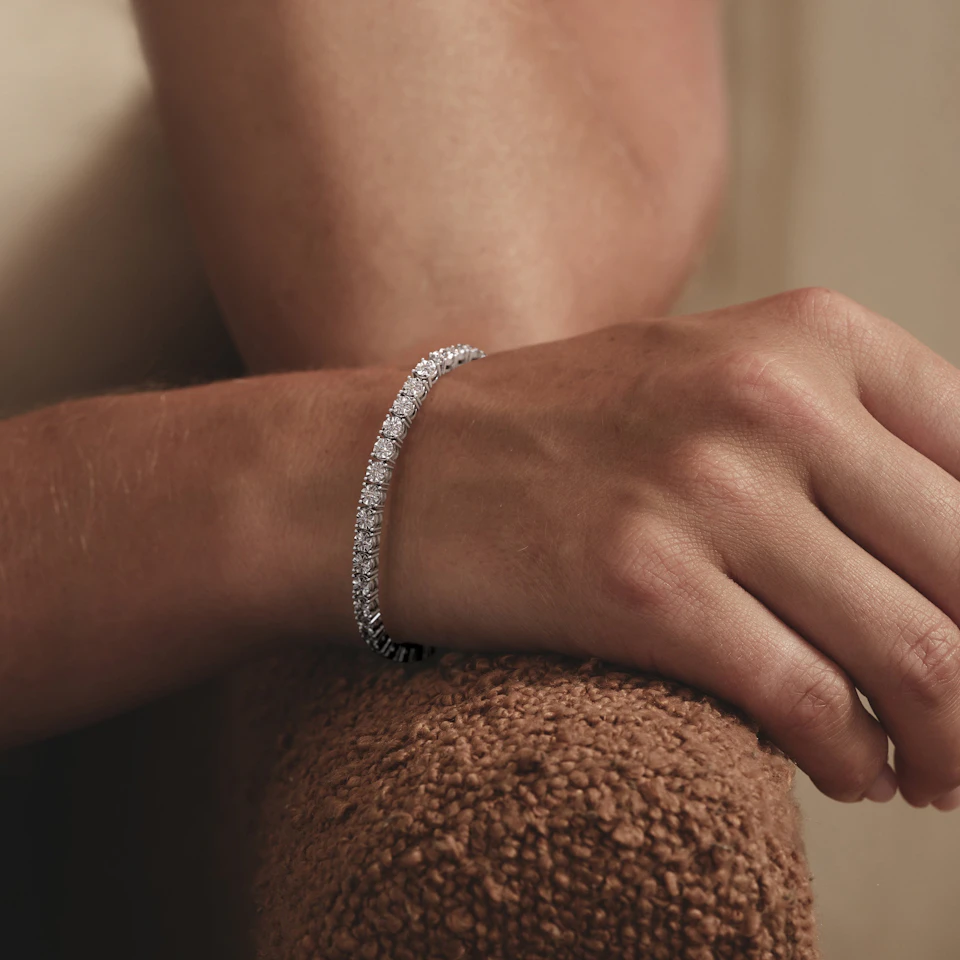 Brilliance Lab Silver Diamond Set 1.00ct Tennis Bracelet