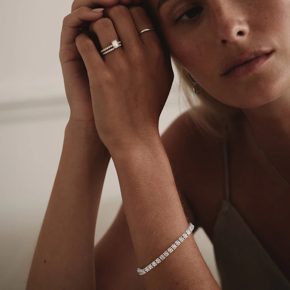 Brilliance Lab Silver Diamond Set 1.00ct Tennis Bracelet