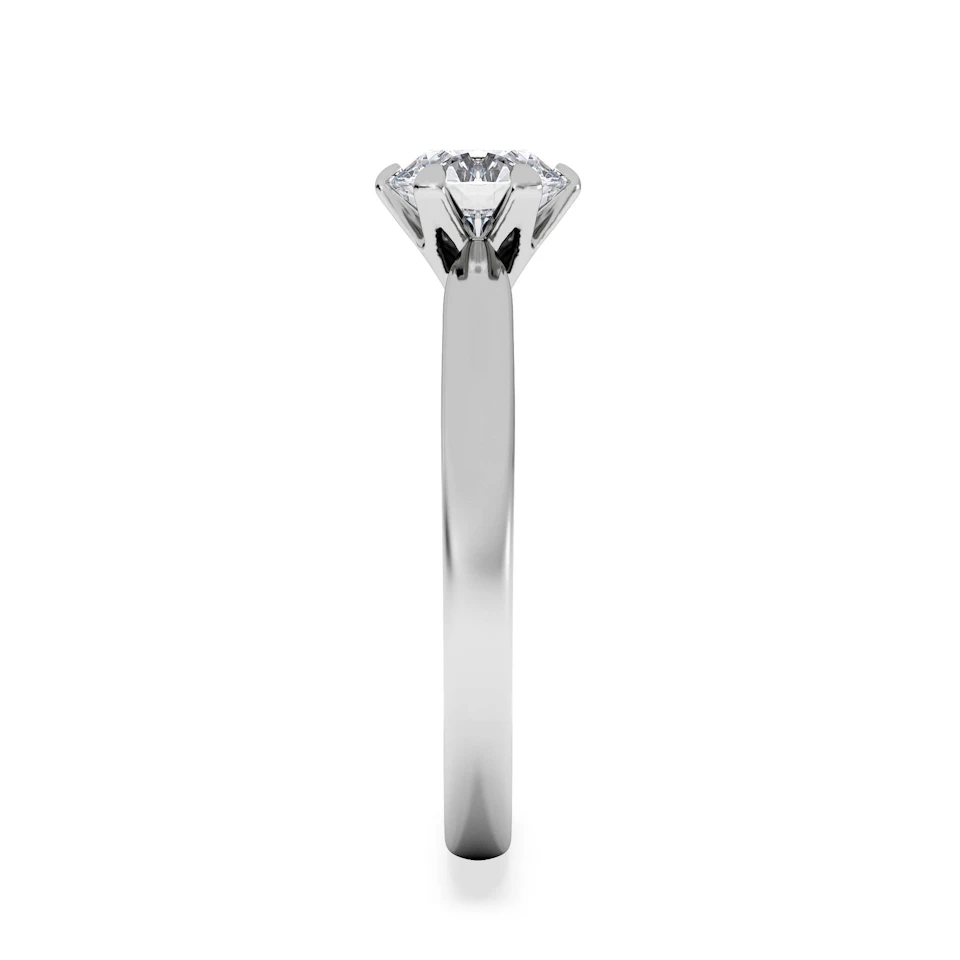 1 Carat Diamond Engagement Ring Low Set Chloe Lab F/VS1 18K White Gold