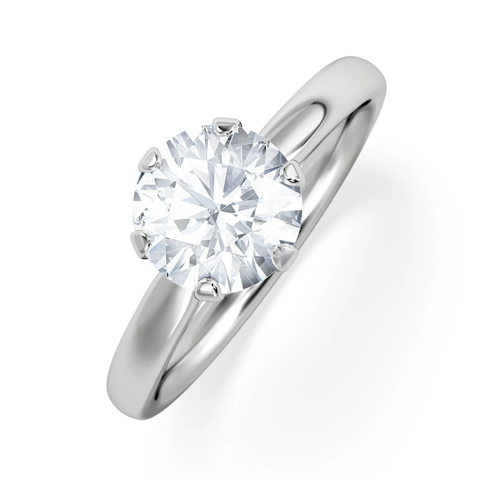 1.5ct Diamond Engagement Ring Low Set Chloe Lab F/VS1 18K White Gold