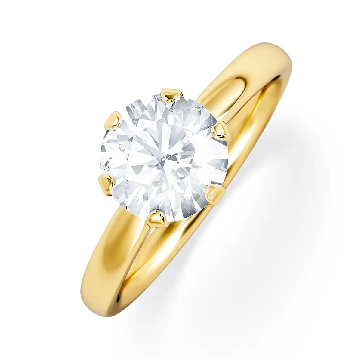 1.5ct Diamond Engagement Ring Low Set Chloe Lab F/VS1 18K Gold