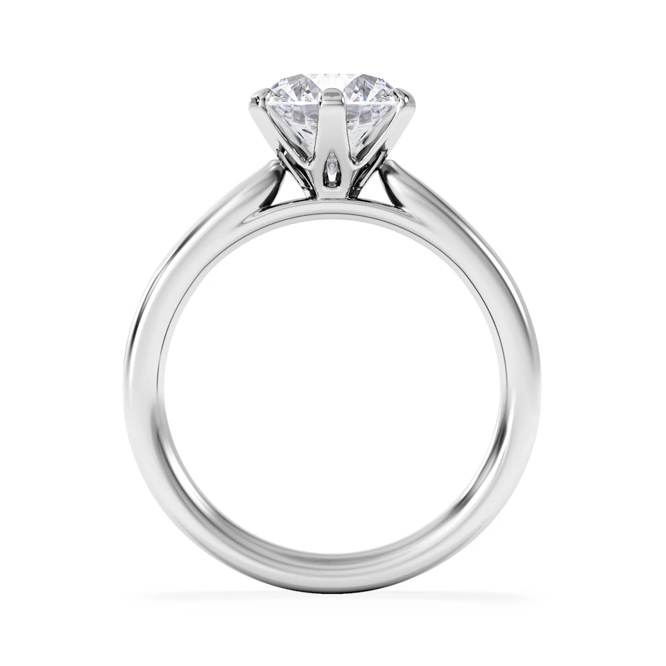 2 Carat Diamond Engagement Ring Low Set Chloe Lab F/VS1 18K White Gold
