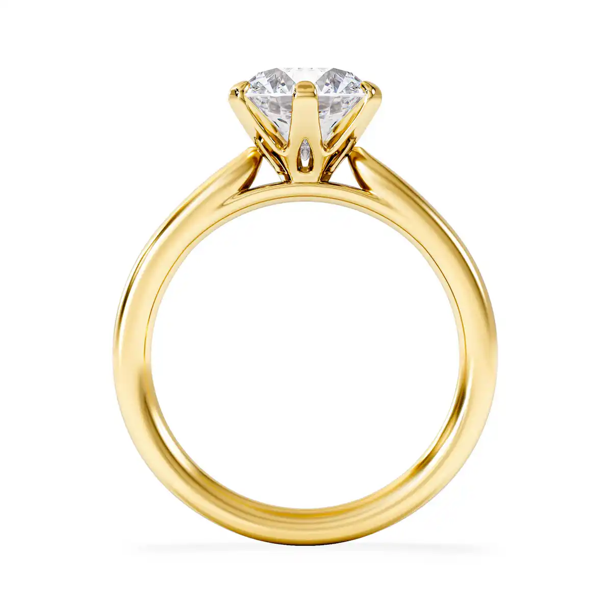 2 Carat Diamond Engagement Ring Low Set Chloe Lab F/VS1 18K Gold