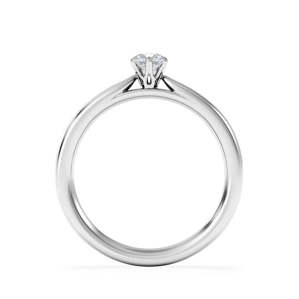 Low Set Chloe Lab Diamond Engagement Ring 0.25CT F/VS1 18K White Gold