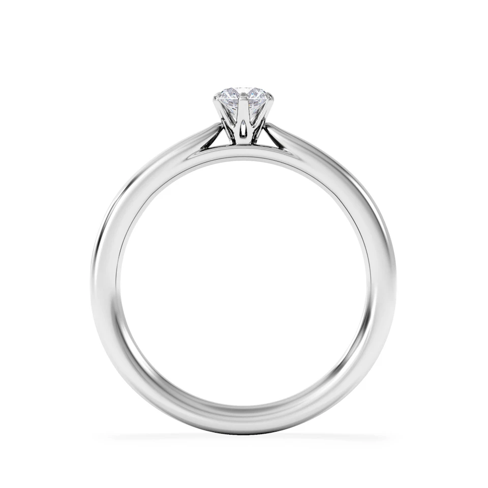 Engagement Ring Certified Low Set Chloe 18K White Gold Diamond 0.25CT