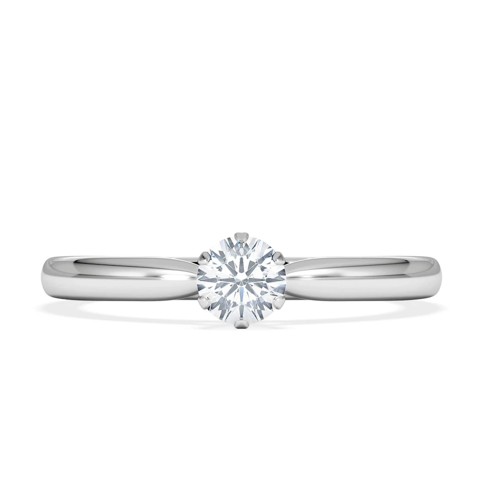 Low Set Chloe Lab Diamond Engagement Ring 0.25CT F/VS1 18K White Gold