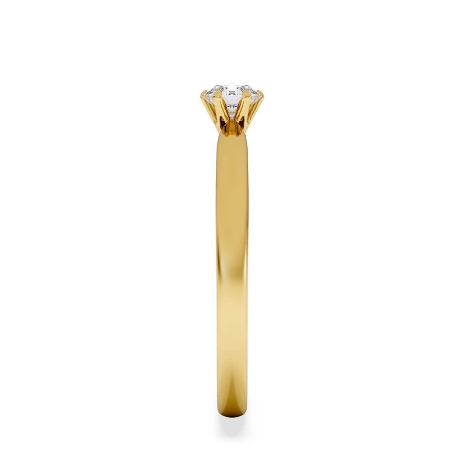 Certified Low Set Chloe 18K Gold Diamond Engagement Ring 0.25CT